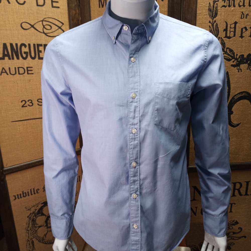 Men's Blue Button-Down Shirt